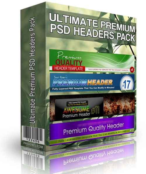 Ultimate Premium PSD Headers Pack