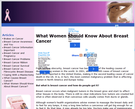 Breast Cancer Website