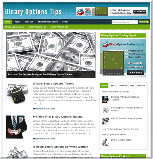 Binary Options PLR Blog