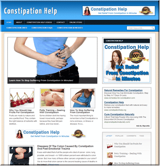 Constipation PLR Blog