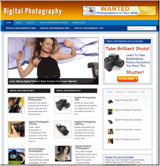 Digital Photography Niche Blog