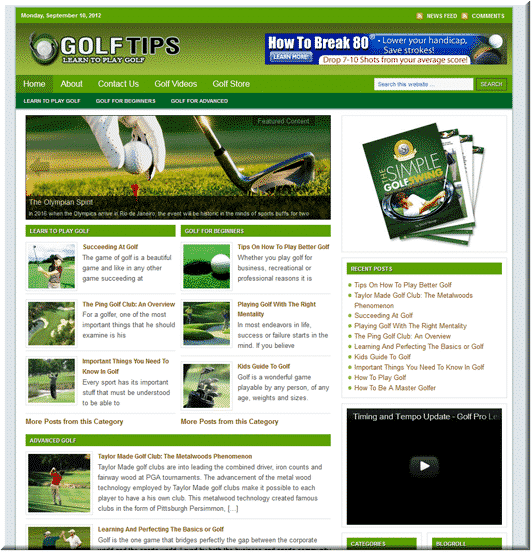 Golf Niche Site