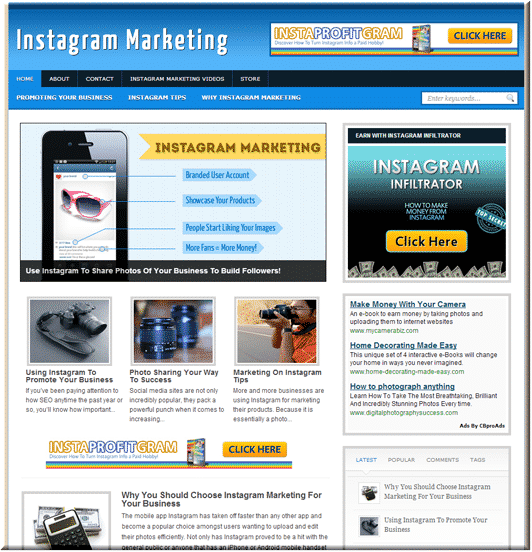 Instagram Marketing Site