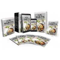 Various healthy eating books and meal planners.