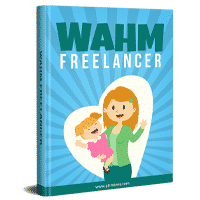 WAHM Freelancer book cover with mother and child illustration.