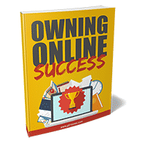 Book titled 'Owning Online Success' with digital icons.