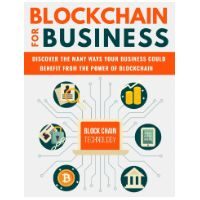 Book cover of 'Blockchain for Business' with diagrams and icons.