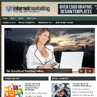 Woman using laptop on marketing website banner.