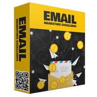 Email Marketing Excellence software box with QR code.