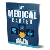 Book cover titled "My Medical Career" with doctor icon.