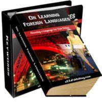 Ebook cover for "On Learning Foreign Languages" with landmarks.