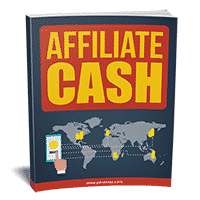 Affiliate Cash book cover with world map design.