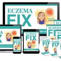 Eczema Fix product range displayed on various digital devices.