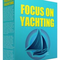 Book cover with yacht graphic and text 'Focus on Yachting'.