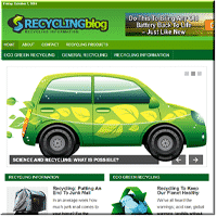 Green car with leaf patterns on eco-friendly website.