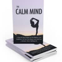 Book titled 'The Calm Mind' on mindfulness and meditation.