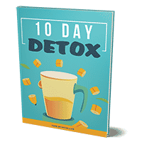 10 Day Detox book cover with mug illustration.