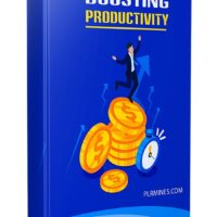 Boosting Productivity book cover with coins and jumping man.