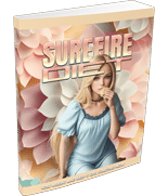 Surefire Diet book cover with thoughtful woman and flowers.