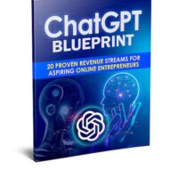 ChatGPT Blueprint book cover with revenue strategies for entrepreneurs.