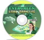 Evergreen Email Marketing CD with female marketer graphic.