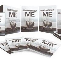 Collection of "Unapologetically Me" self-help books and materials.