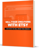 Orange Etsy guidebook cover, "Sell Your Creations with Etsy".