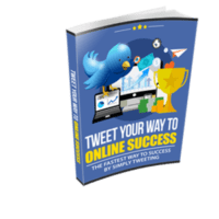 Illustrated book cover about Twitter-themed online success strategies.