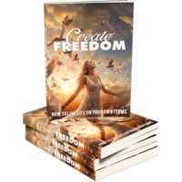 Create Freedom book cover with woman and soaring birds.