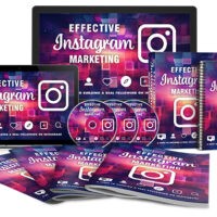 Instagram marketing guidebooks and digital devices displaying content.