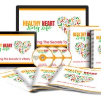 Healthy Heart guidebooks and digital content displayed on devices.