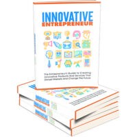 Stack of "Innovative Entrepreneur" books on white background.