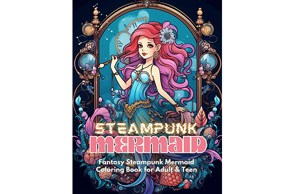 Steampunk Mermaid Adult Coloring Book