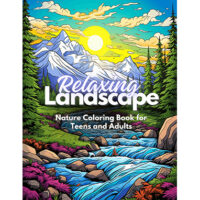 (covers) adult coloring book landscape